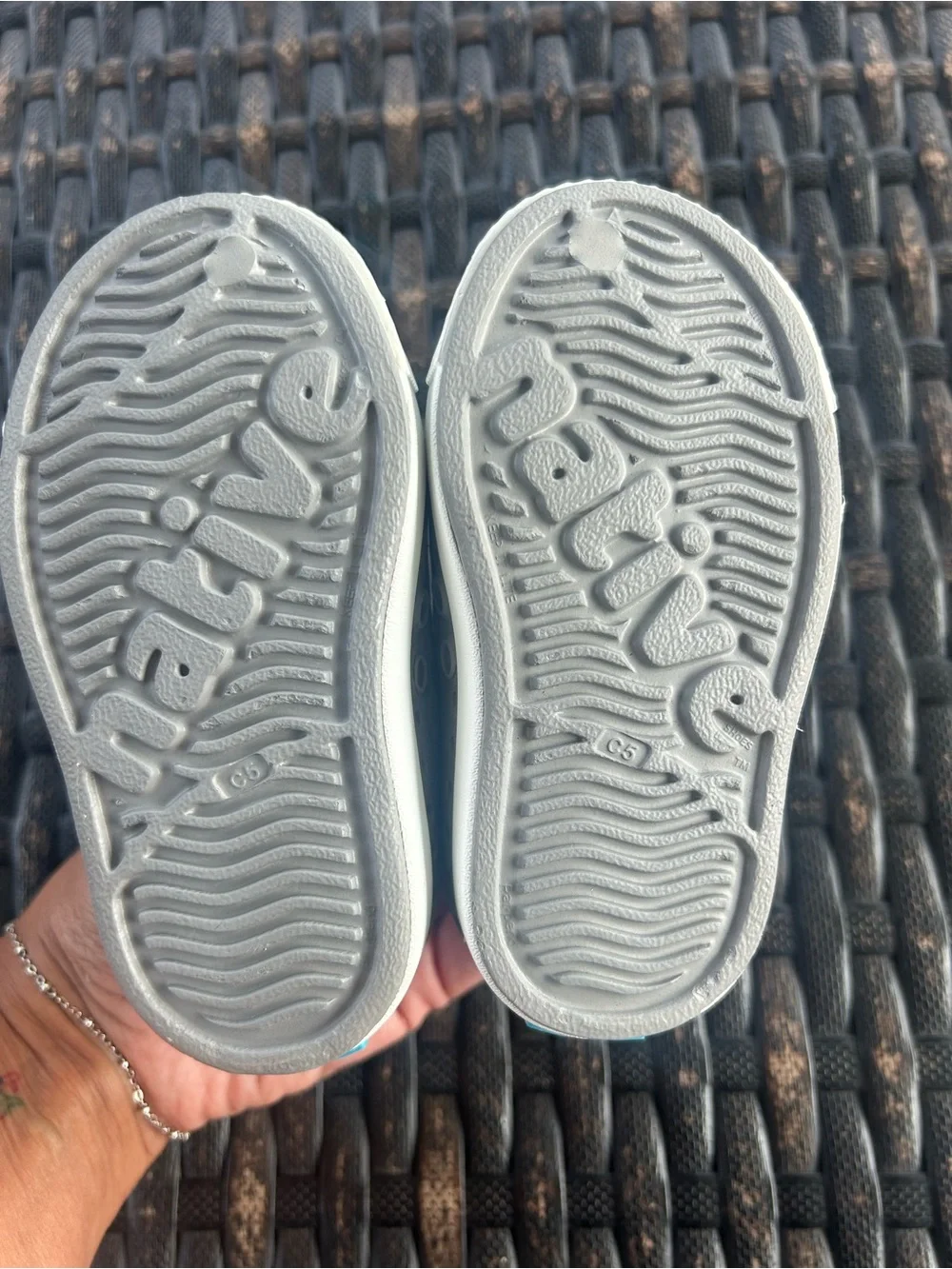 Native Kids Jefferson Slip-On Water Shoes in Gray and White